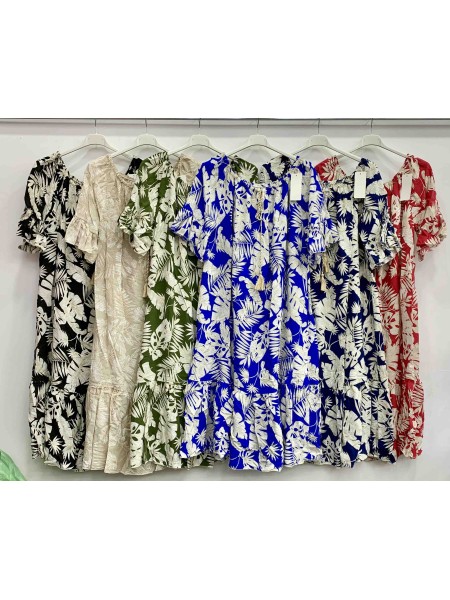 Sukienki damskie wloskie, size uni , paczka 6szt,mix kolor
