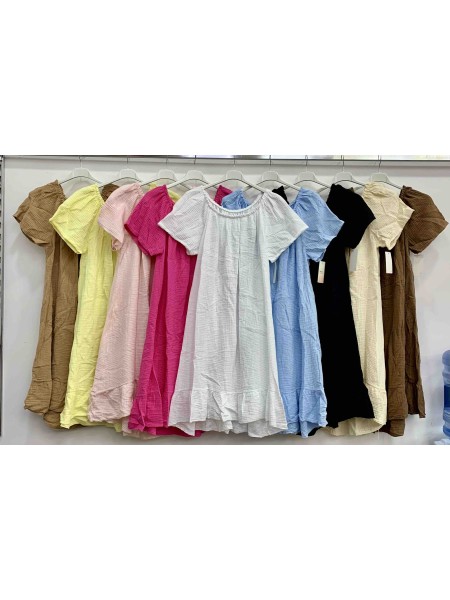 Sukienki damskie wloskie, size uni , paczka 6szt,mix kolor