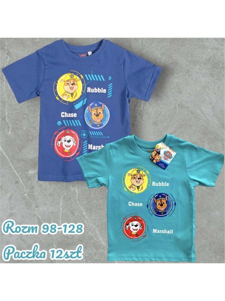 Bluzka dzieciece rozm 98-128, paczka 12szt, mix kolor