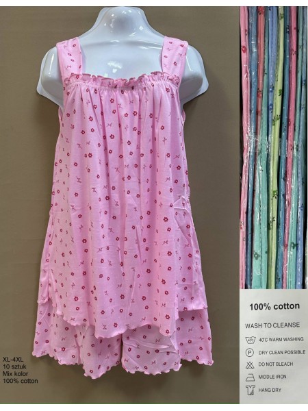 Piżama damskie , size xl-4xl, paczka 10szt,mix kolor
