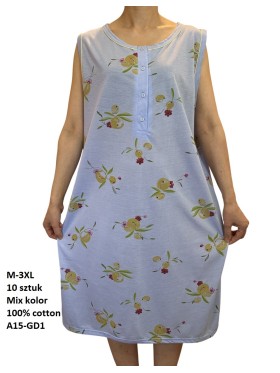 Koszule nocne damskie , size m-3xl, paczka 10szt,mix kolor