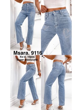 Jeansy damskie M'sara,size xs-xl ,paczka 10szt ,