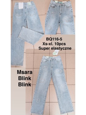 Jeansy damskie M'sara,size xs-xl ,paczka 10szt ,