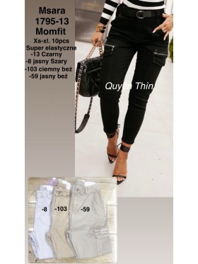 Jeansy damskie M'sara,size xs-xl ,paczka 10szt ,1 kolor