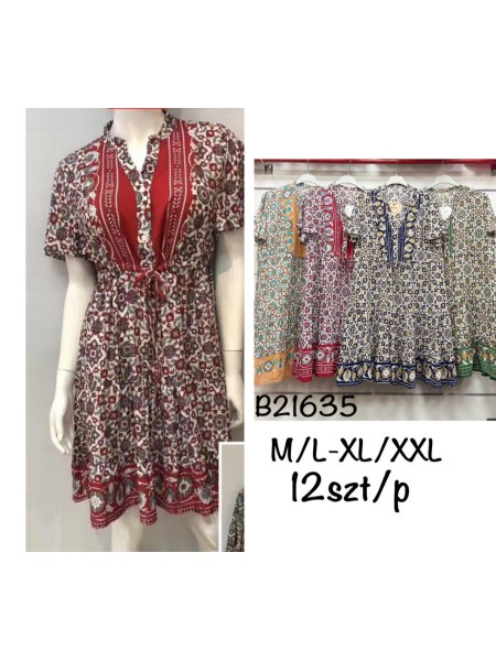 Sukienki damskie , size m-2xl, paczka 12szt,mix kolor