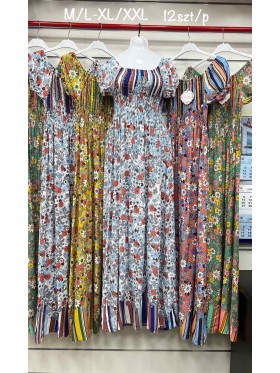 Sukienki damskie , size m-2xl, paczka 12szt,mix kolor