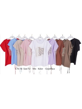 Bluzki damskie , size uni, paczka 12szt,mix kolor