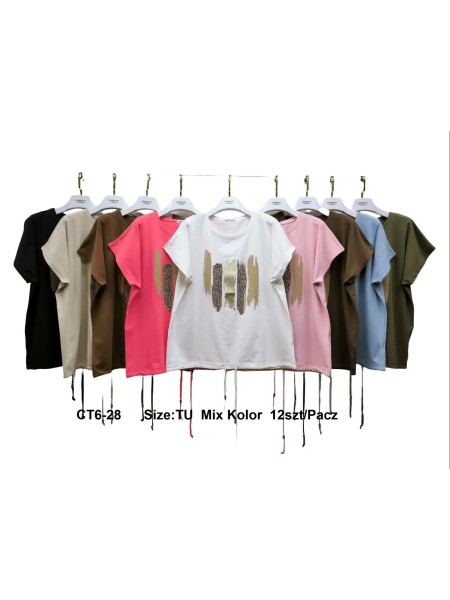 Bluzki damskie , size uni, paczka 12szt,mix kolor