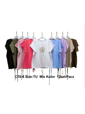 Bluzki damskie , size uni, paczka 12szt,mix kolor