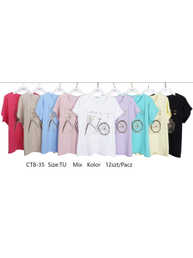 Bluzki damskie , size uni, paczka 12szt,mix kolor