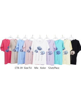 Bluzki damskie , size uni, paczka 12szt,mix kolor