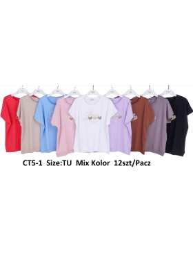 Bluzki damskie , size uni, paczka 12szt,mix kolor