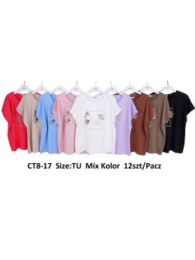 Bluzki damskie , size uni, paczka 12szt,mix kolor