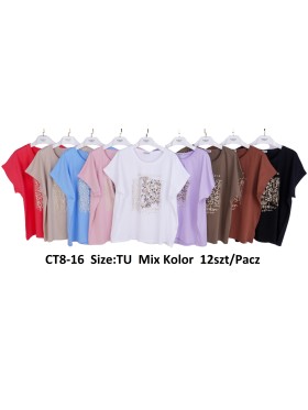 Bluzki damskie , size uni, paczka 12szt,mix kolor