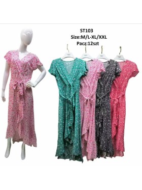 Sukienki damskie , size m-2xl, paczka 12szt,mix kolor