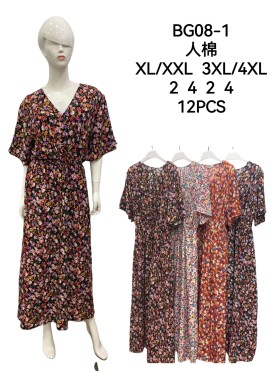Sukienki damskie , size xl-4xl, paczka 12szt,mix kolor