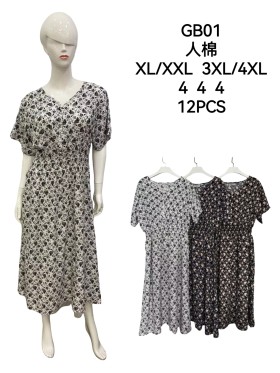 Sukienki damskie , size xl-4xl, paczka 12szt,mix kolor