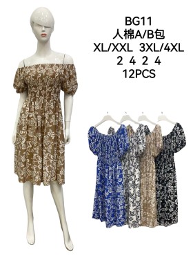 Sukienki damskie , size xl-4xl, paczka 12szt,mix kolor