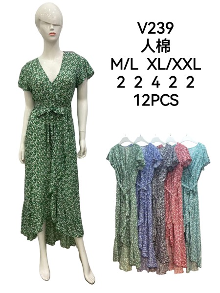 Sukienki damskie , size m-2xl, paczka 12szt,mix kolor