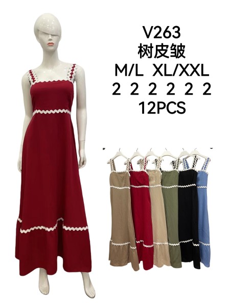 Sukienki damskie , size m-2xl, paczka 12szt,mix kolor
