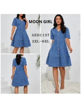 Sukienki jeansowe damskie ,size 2-6xl,paczka 10szt ,