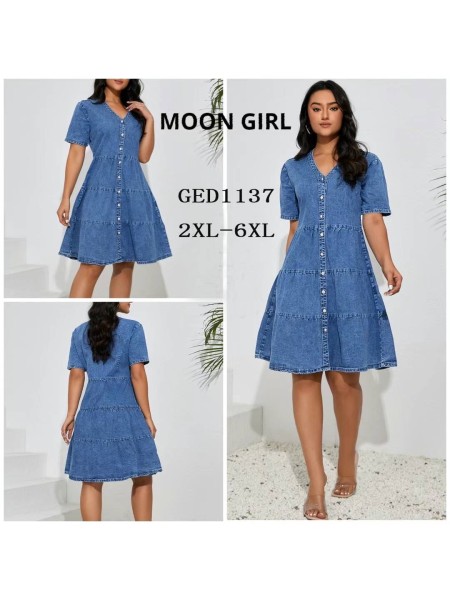 Sukienki jeansowe damskie ,size 2-6xl,paczka 10szt ,