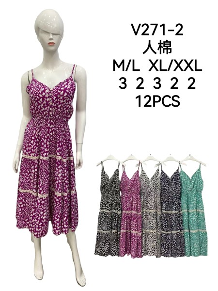 Sukienki damskie , size m-2xl, paczka 12szt,mix kolor