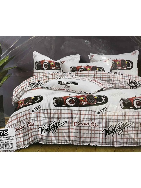 Komplet pościeli 100% satyna - bawełna  3 Częściowy  Rozmiar : 160/200cm