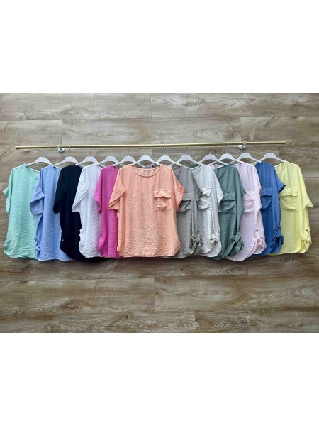 Bluzki damskie wloskie, size uni, paczka 6szt,mix kolor