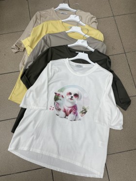 Bluzki damskie Włoskie , Size uni,paczka 6szt,mix kolor