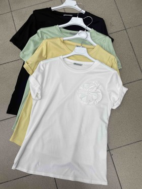 Bluzki damskie Włoskie , Size uni,paczka 6szt,mix kolor