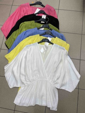 Bluzki damskie Włoskie , Size uni,paczka 6szt,mix kolor