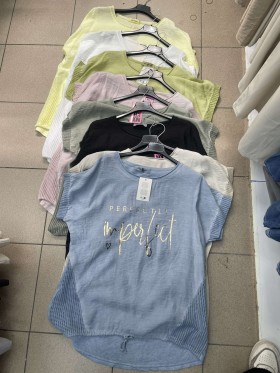 Bluzki damskie Włoskie , Size uni,paczka 6szt,mix kolor