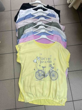 Bluzki damskie Włoskie , Size uni,paczka 6szt,mix kolor