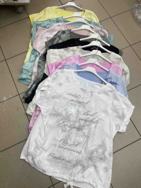 Bluzki damskie Włoskie , Size uni,paczka 6szt,mix kolor