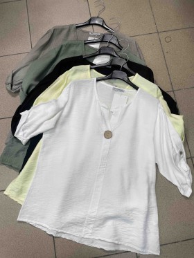 Bluzki damskie Włoskie , Size uni,paczka 6szt,mix kolor