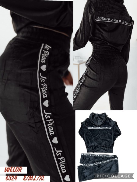 Komplety welurowe damskie , size s-xL, paczka 12szt, 1 kolor