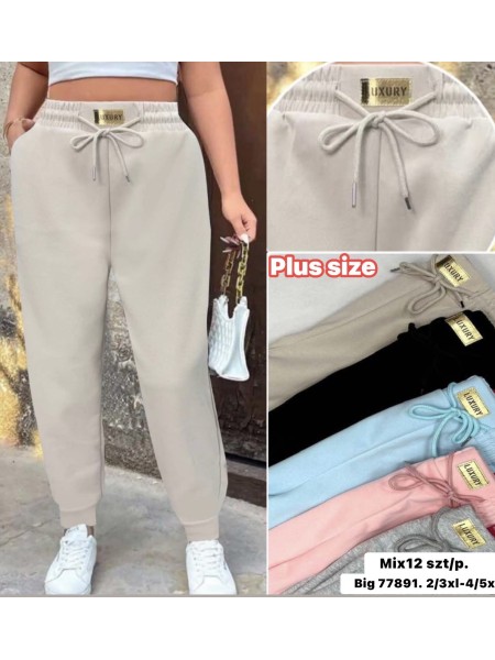 Spodnie damskie ,bigsize 2-5xl ,paczka 12szt , mix kolor