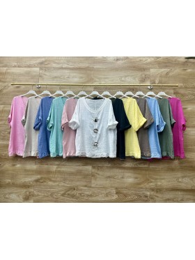Bluzki damskie wloskie, size uni, paczka 6szt,mix kolor