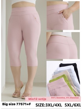 Legginsy damskie ,bigsize 3-6xl ,paczka 12szt , mix kolor