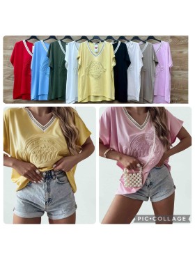 Bluzki damskie wloskie, size uni, paczka 6szt,mix kolor