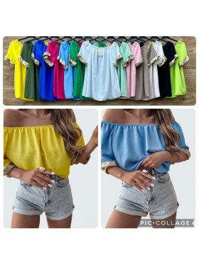 Bluzki damskie wloskie, size uni, paczka 6szt,mix kolor