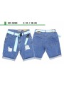 Spodenki jeans dzieciece rozm 4-12 lat, paczka 5szt, 1 kolor