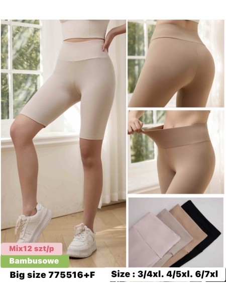 Legginsy damskie ,bigsize 3-7xl ,paczka 12szt , mix kolor