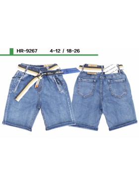 Spodenki jeans dzieciece rozm 4-12 lat, paczka 5szt, 1 kolor