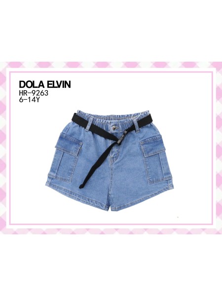 Spodenki jeans dzieciece rozm 6-14 lat, paczka 5szt, 1 kolor
