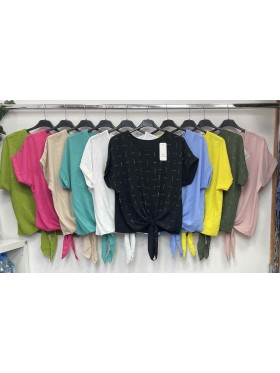 Bluzki damskie Włoskie , Size uni,paczka 6szt,mix kolor