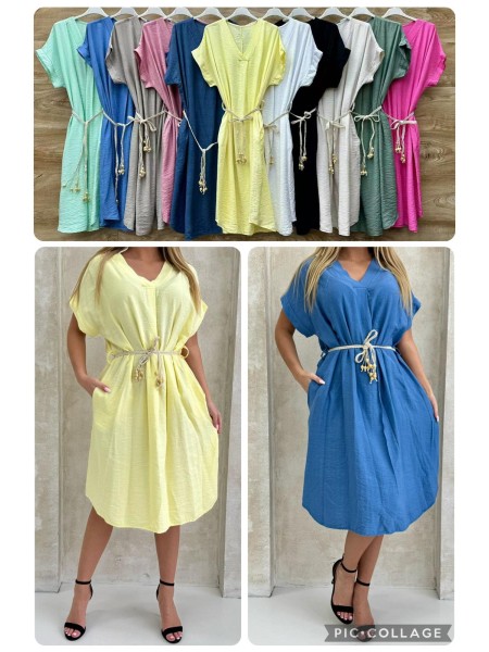 Sukienki damskie wloskie, size uni, paczka 6szt,mix kolor