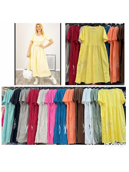 Sukienki damskie wloskie, size uni, paczka 6szt,mix kolor