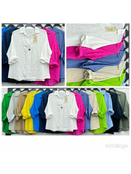 Bluzki damskie wloskie, size uni, paczka 6szt,mix kolor